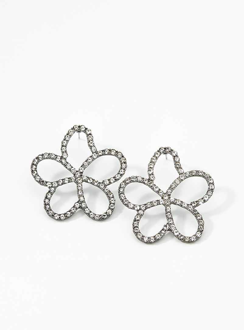 Boucles D'Oreilles Feuille Miss Lovie - 12mm - Bleu - Acier Inoxydable - Fait Main En Allemagne