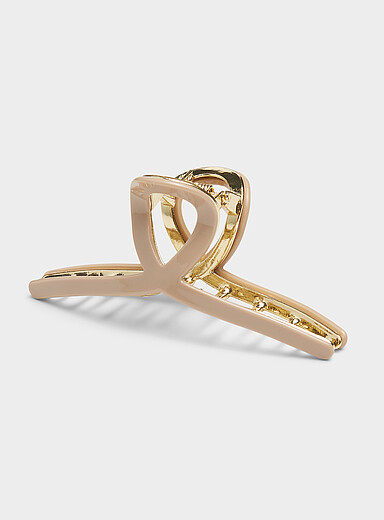 Large twisted-look clip