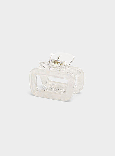 La petite pince rectangulaire reflets iris&eacute;s
