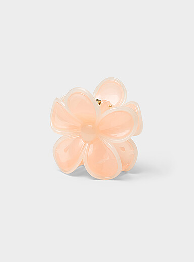 La grande pince fleur pastel bordure contraste