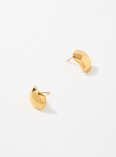 Oval dome earrings