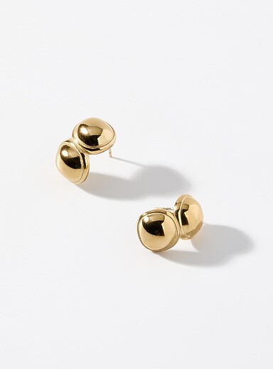 Les boucles d'oreilles d&ocirc;me double