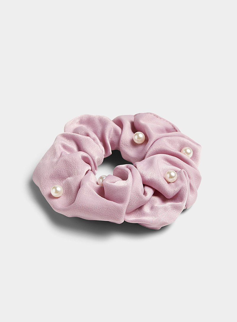 Simons Pink Pearly-bead scrunchie for women