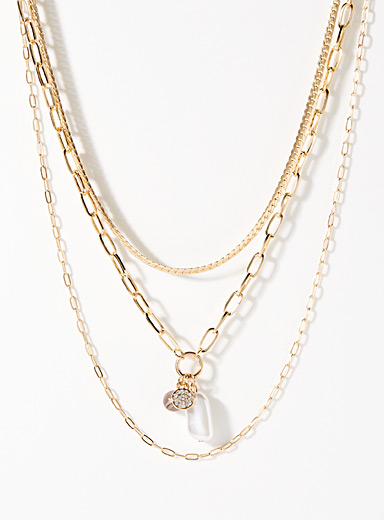 Varied charm chains Set of 3 | Simons | Shop Women's Necklaces Online ...