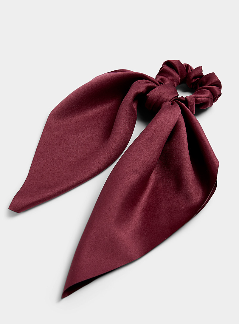 Simons Cherry Red Silky scarf scrunchie for women