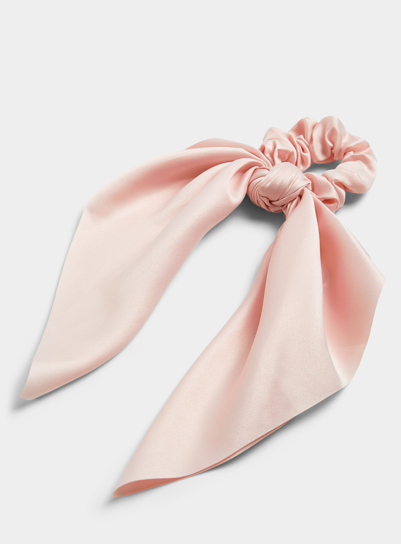 Simons Pink Silky scarf scrunchie for women