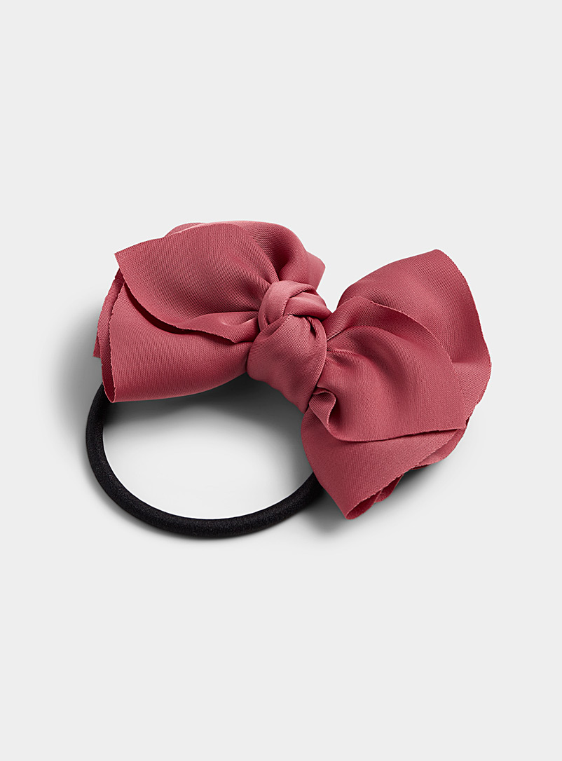 Simons Pink  Tiered bow elastic for women