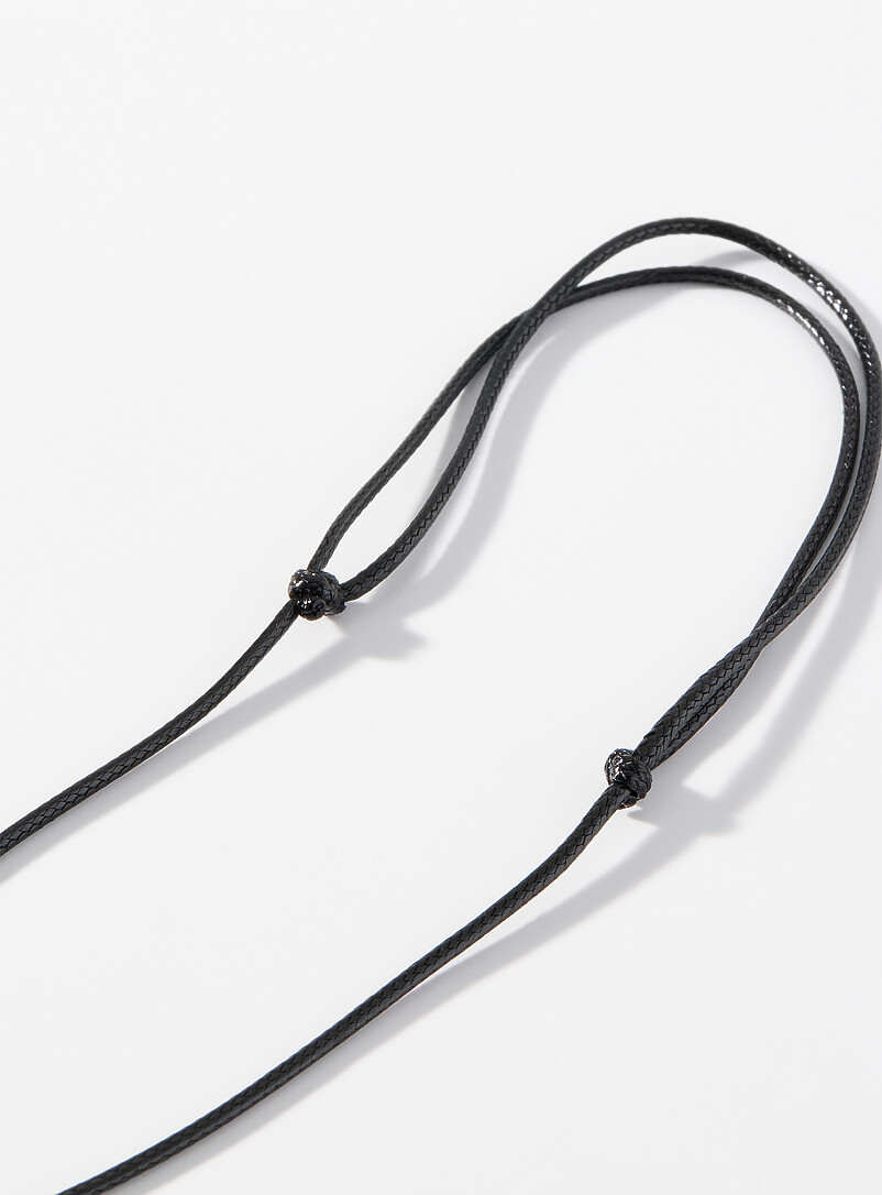 Simons Off White Oval pendant wrap cord choker for women