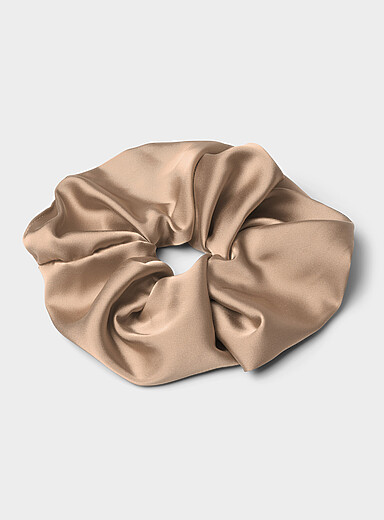 Large satin coloured scrunchie
