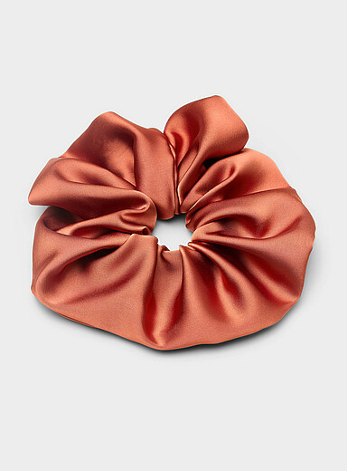 Large satin coloured scrunchie
