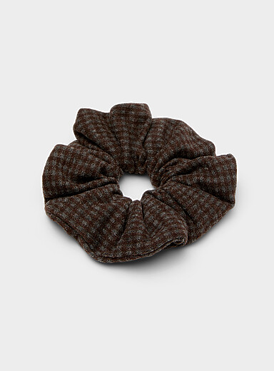 Ultra-soft check scrunchie