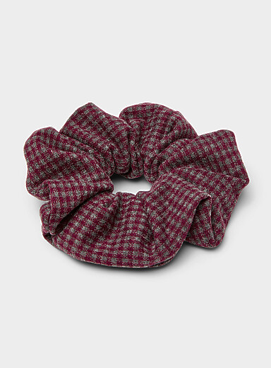 Ultra-soft check scrunchie