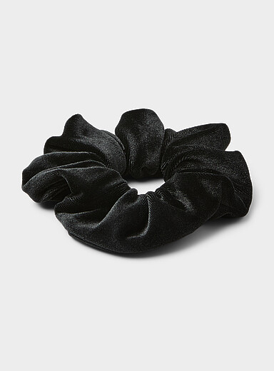 Large moir&eacute; velvet scrunchie