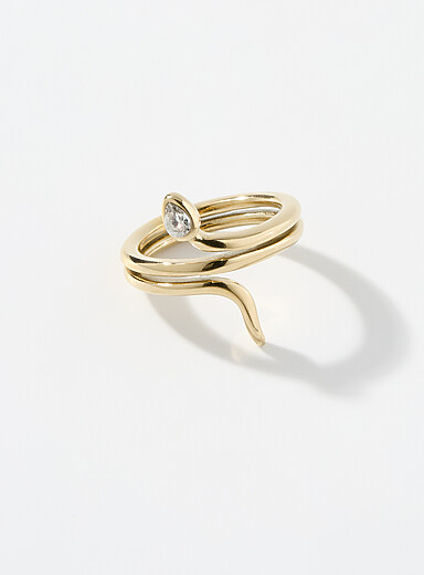 Serpentine silhouette ring
