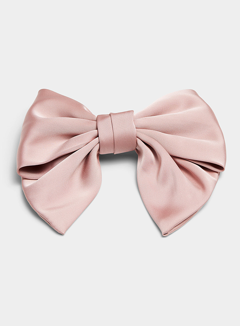 Simons Pink Oversized bow barrette for women