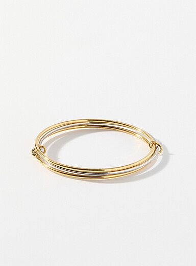 Delicate hoop triple bracelet