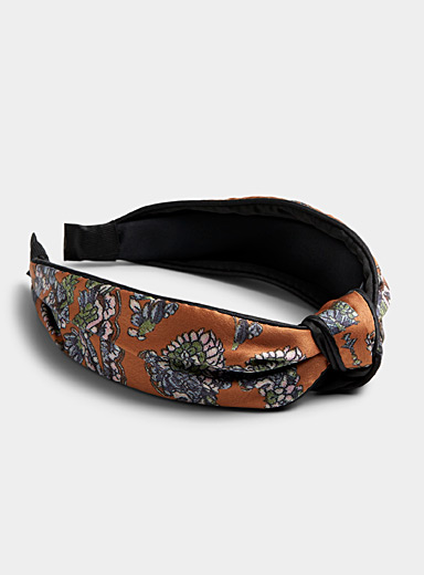Fall floral knotted headband