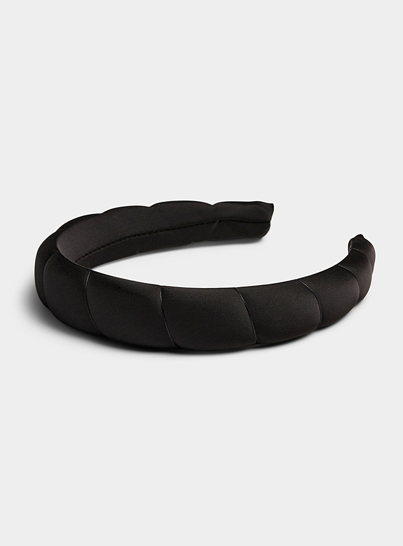 Simons Black Padded black headband for women