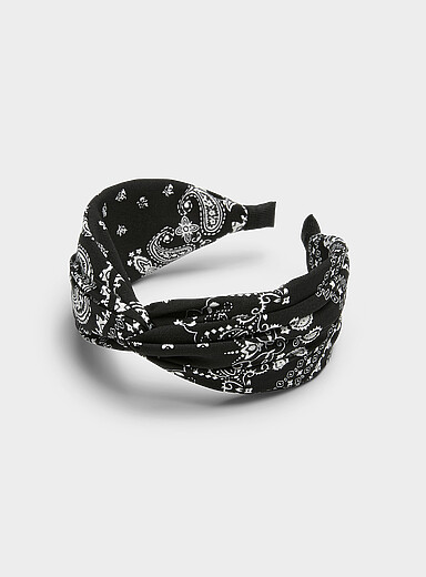 Knotted wide paisley headband