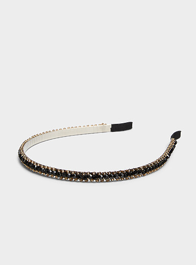 Faceted crystal headband
