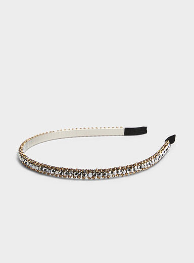 Faceted crystal headband