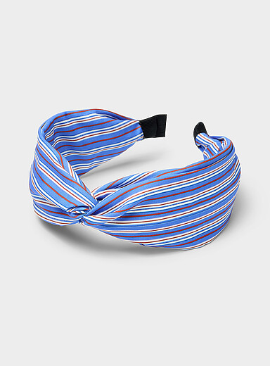 Striped knotted headband