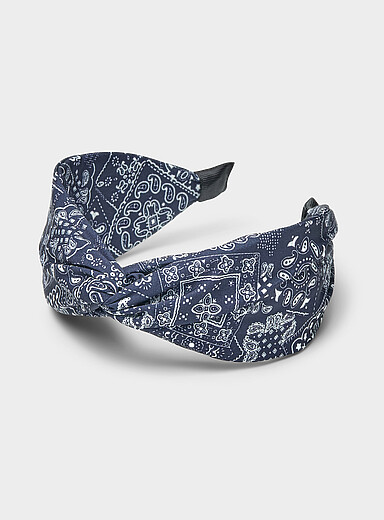 Le serre-t&ecirc;te nou&eacute; motif paisley