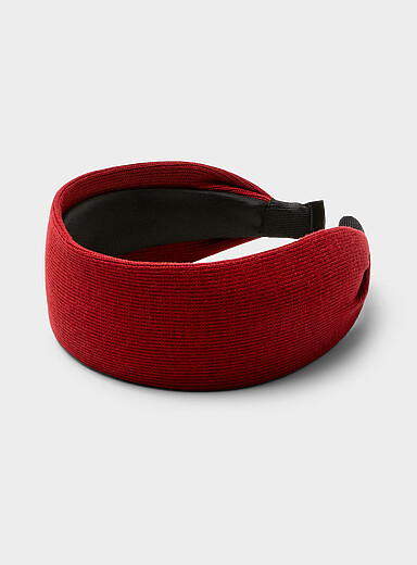 Solid ribbed jersey wide headband