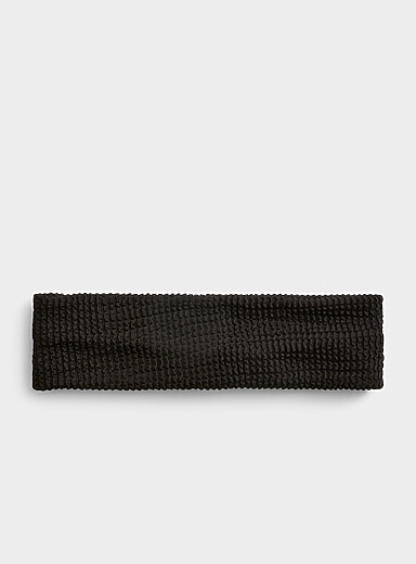 Wavy texture wide headband