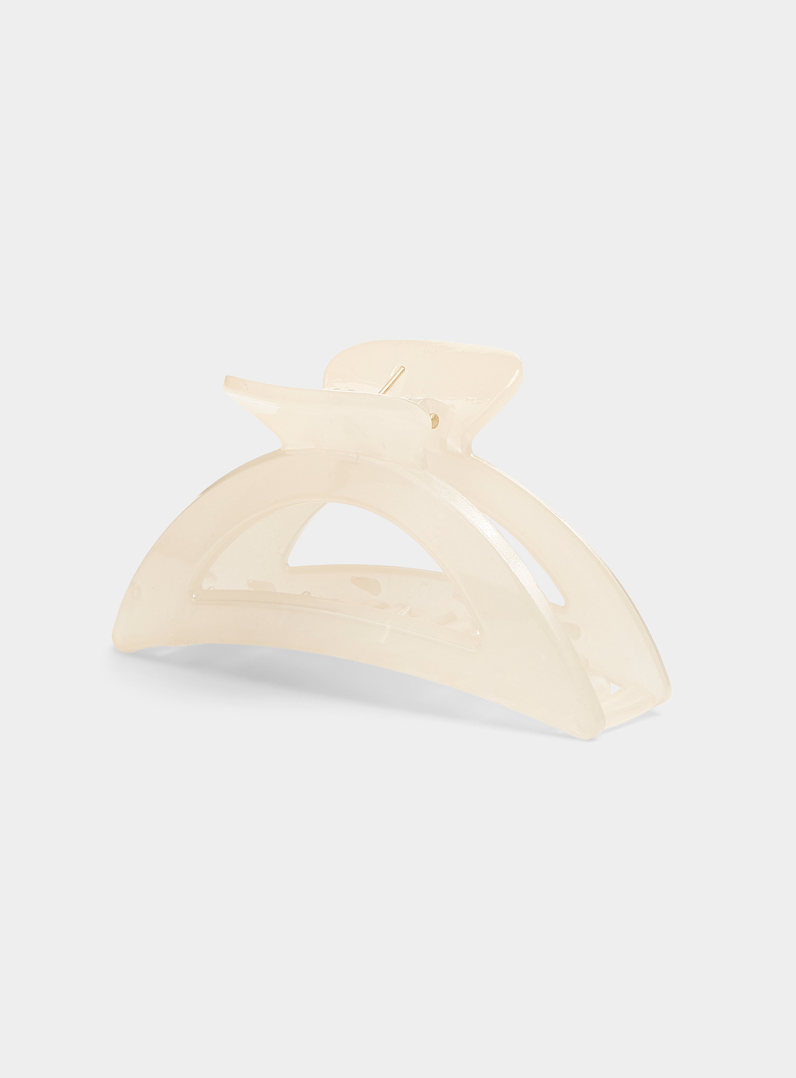 Simon's Translucent Half-moon Clip In Neutral