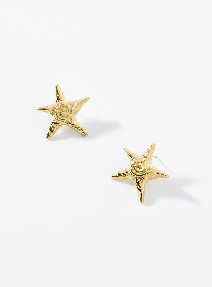 Engraved starfish earrings product image 2