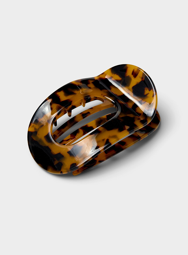 Patterned large-tooth openwork clip product image (primary)