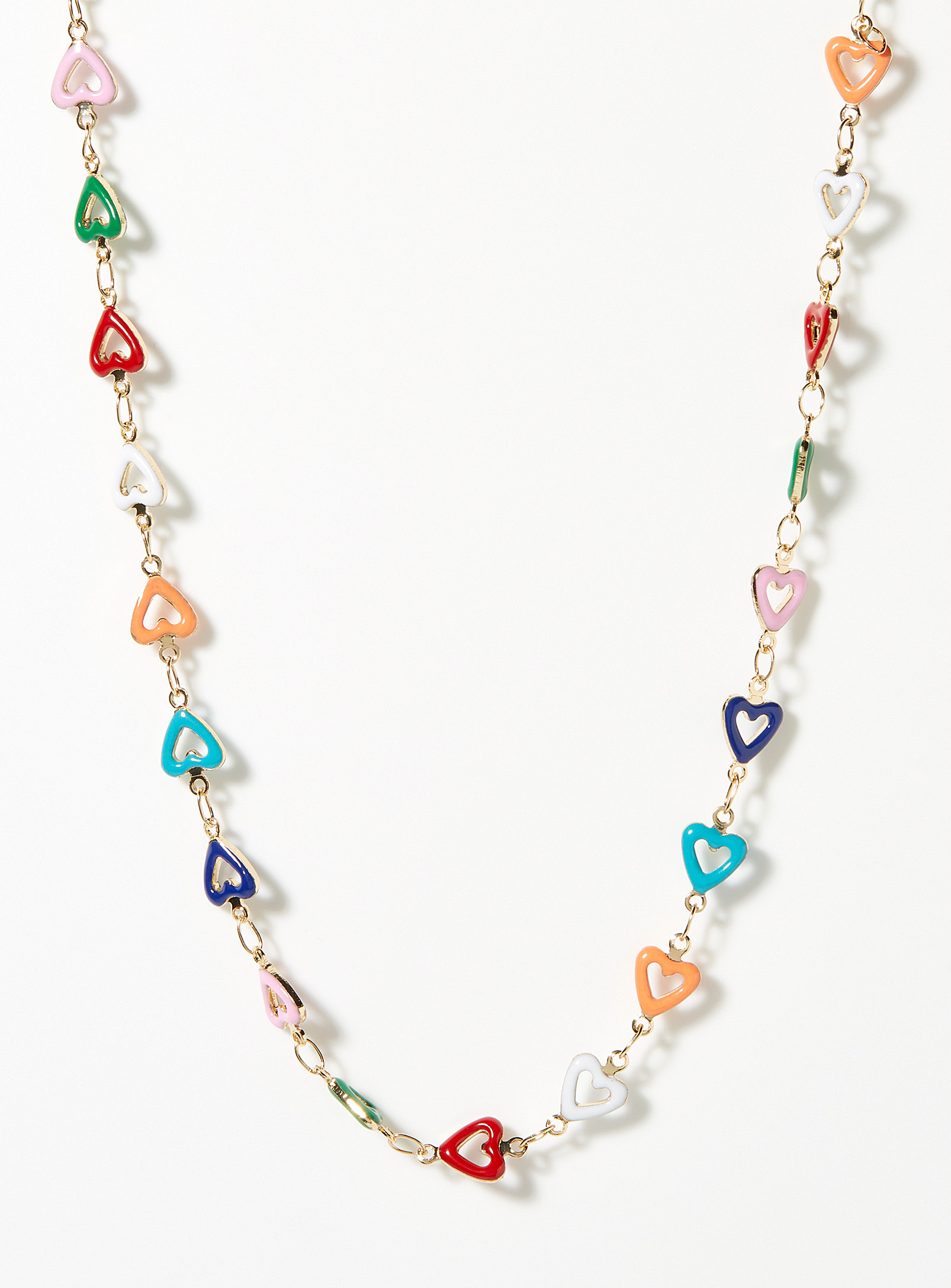 Simons - Women's Colourful heart necklace