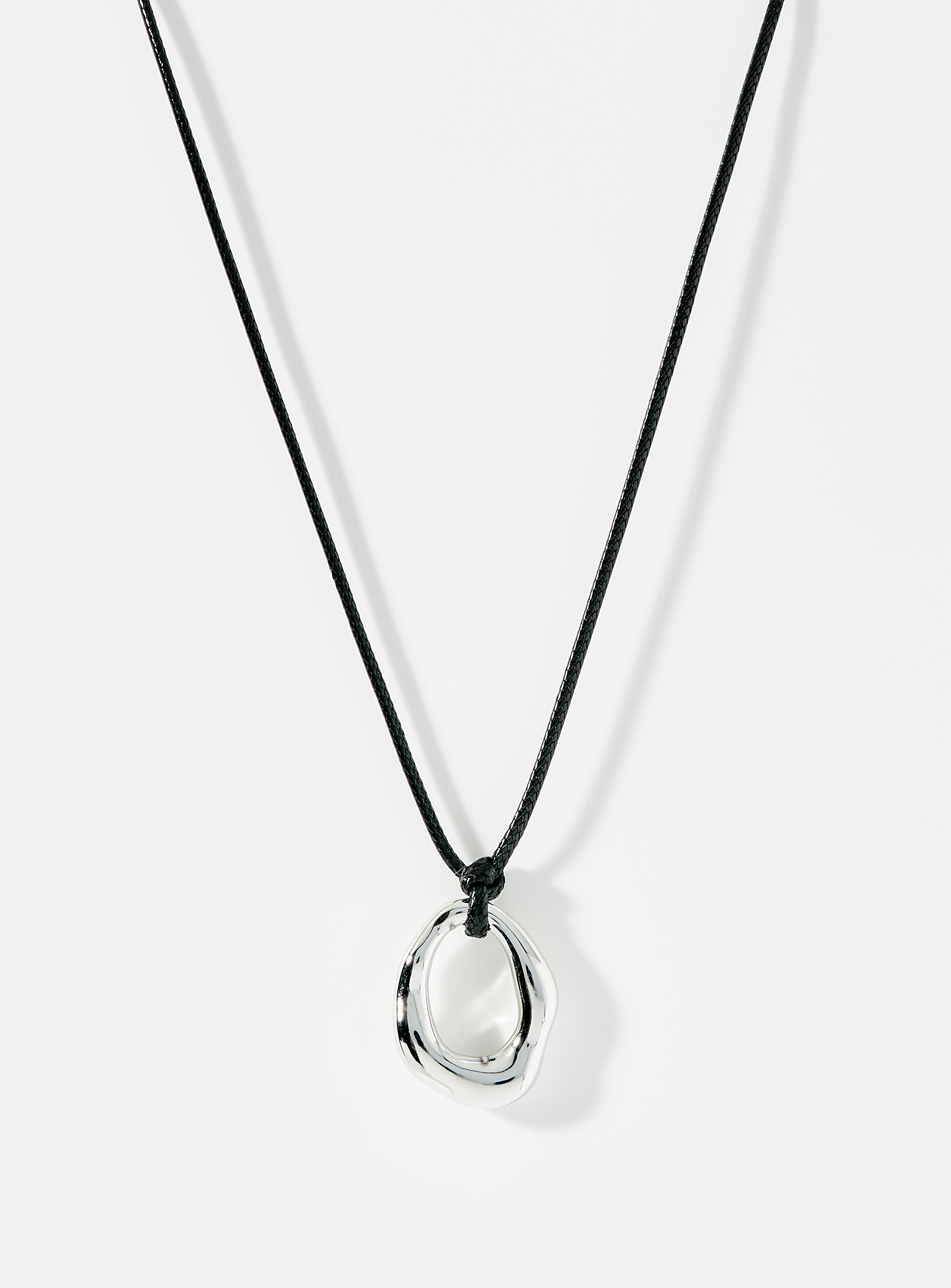 Simons - Women's Sinuous ring cord necklace