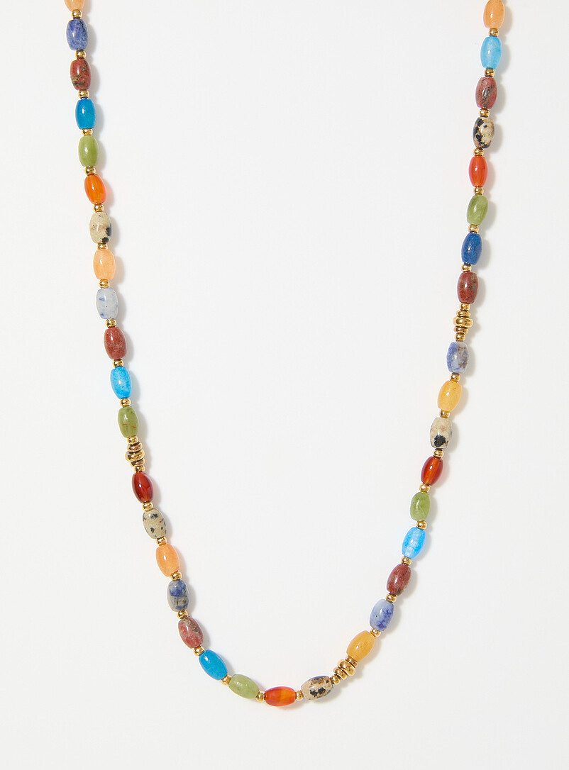 Multicoloured stone necklace product image (primary)
