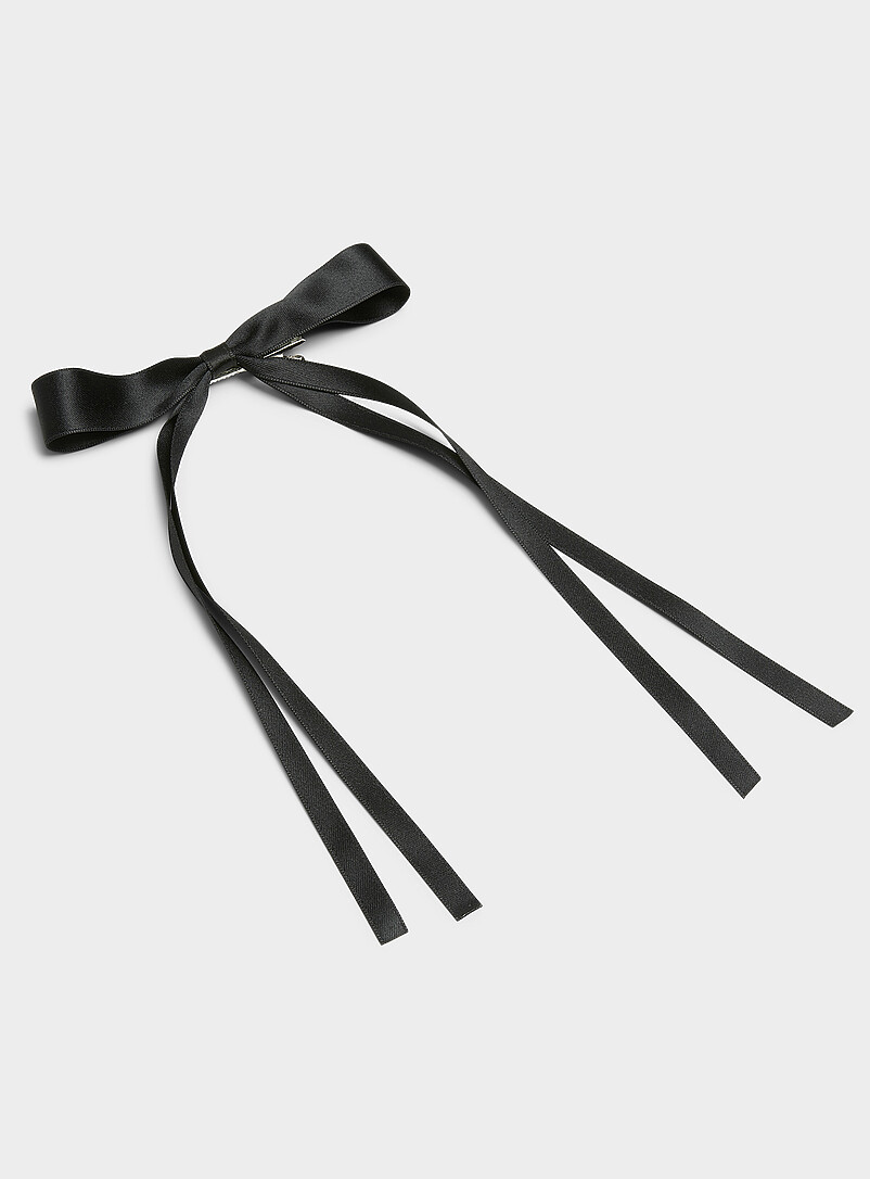 Large satiny bow clip product image (primary)