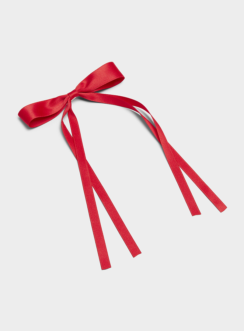 Large Satiny Bow Clip
