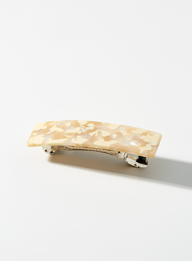 Flecked rectangular barrette product image (primary)