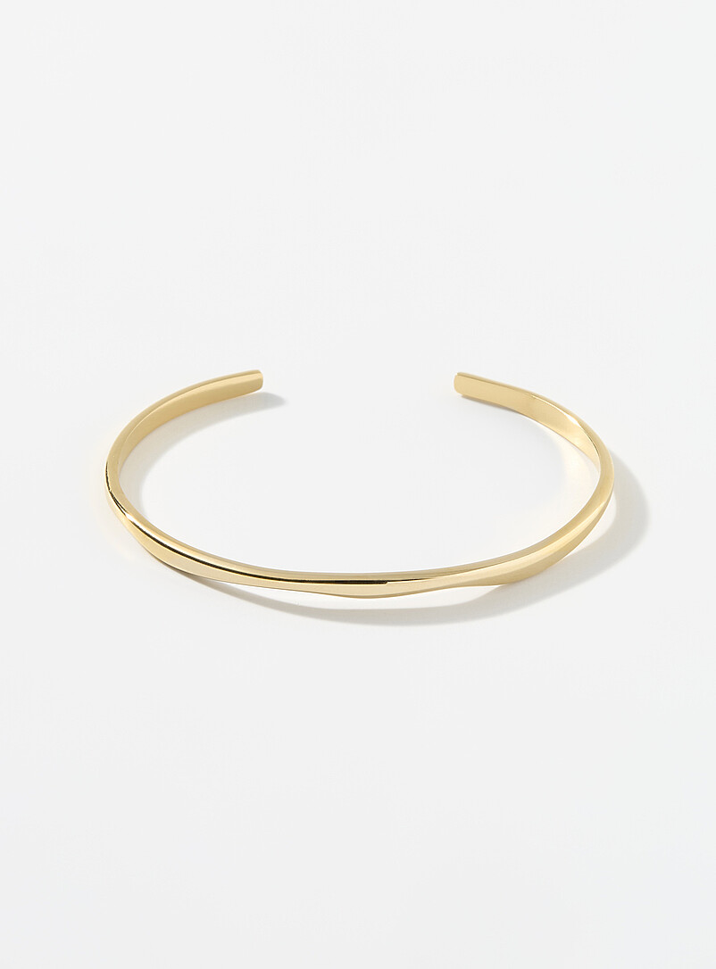 Wavy open bangle bracelet product image (primary)