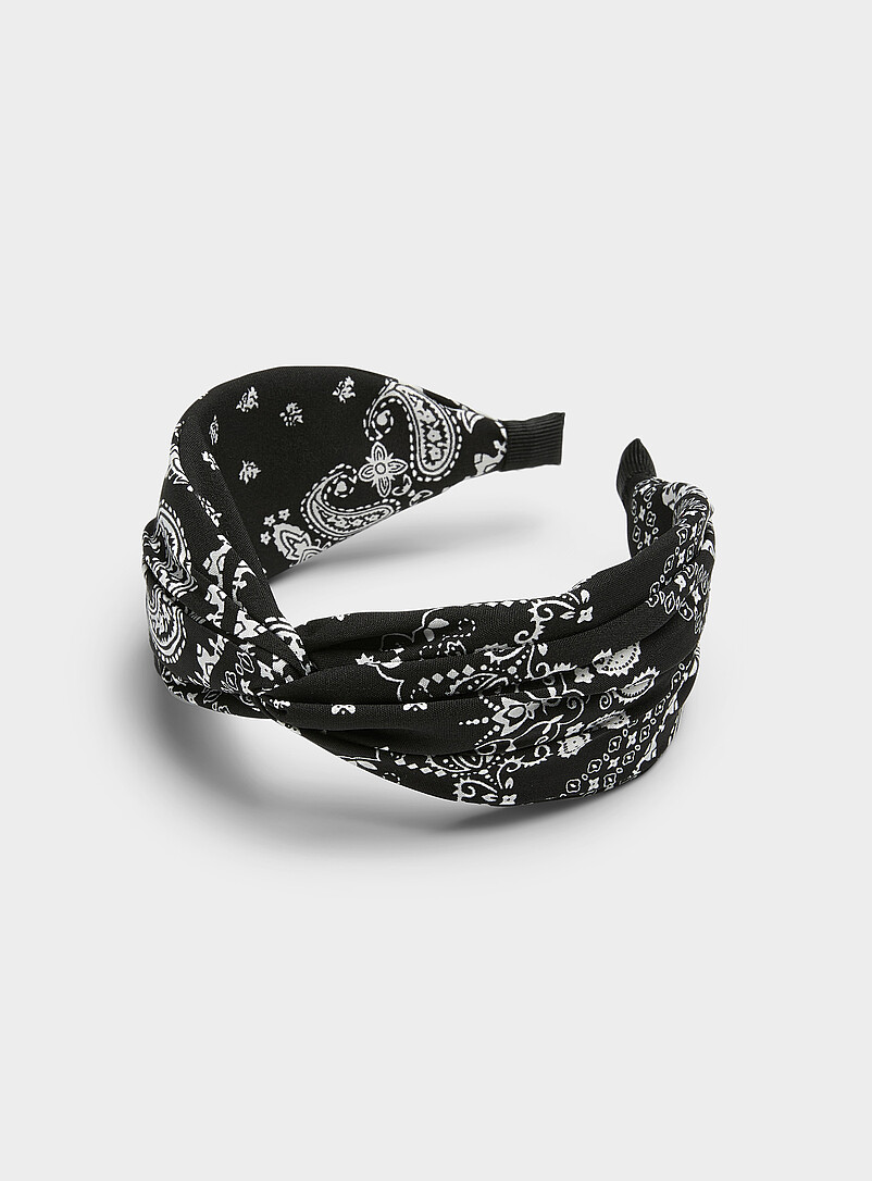 Knotted wide paisley headband product image (primary)