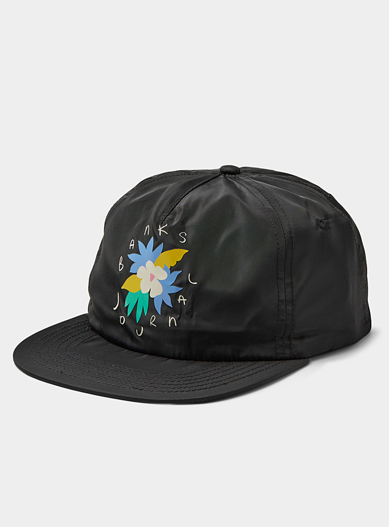 Banks Journal Black Flower logo nylon cap for men