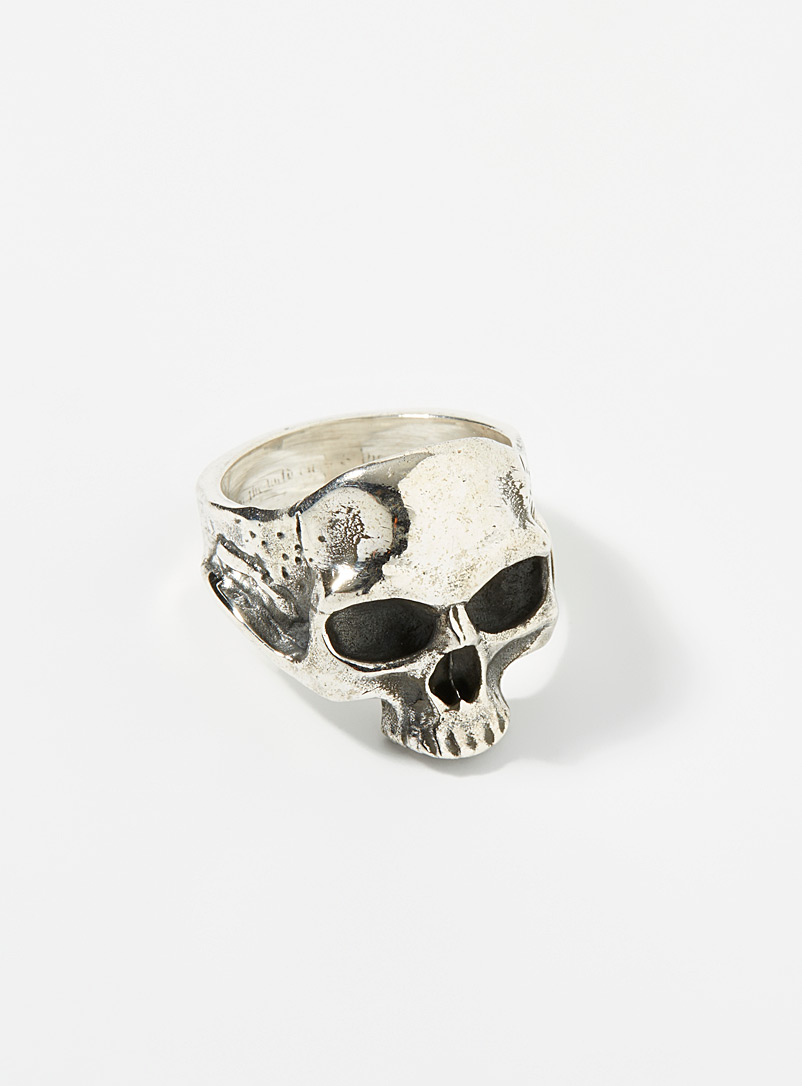 Other Silver Silver skull ring for men