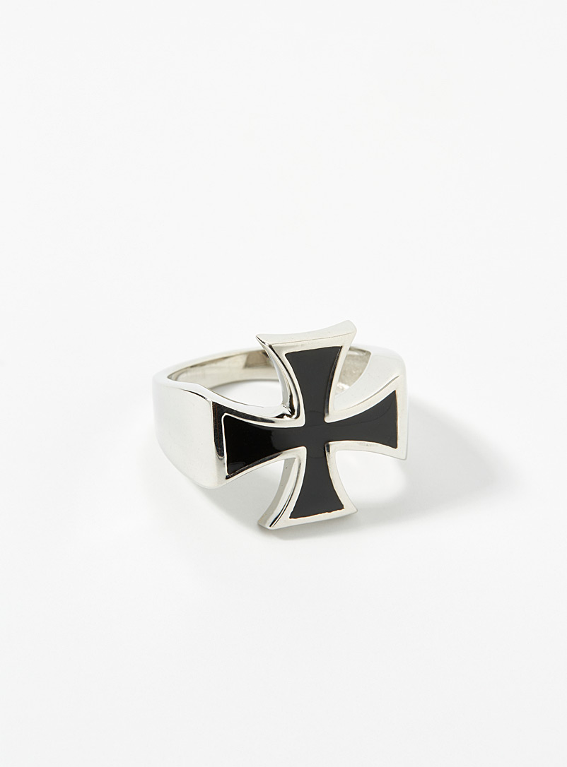 Other Silver Silver cross ring for men
