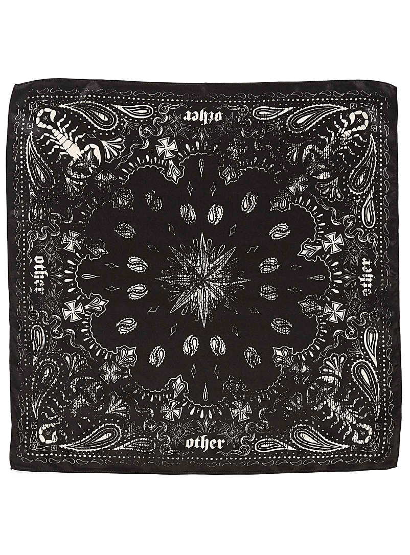 Other Patterned Black Vintage bandana-pattern scarf for men