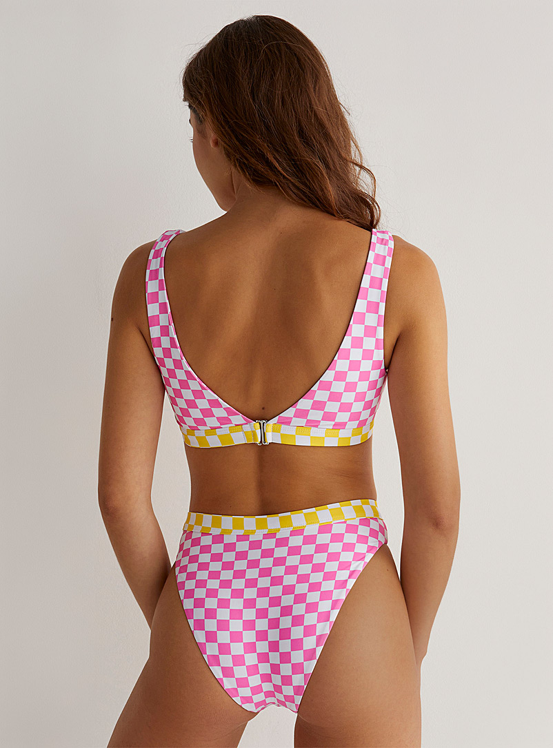 Dippin Daisys Pink Colourful check cheekie bottom At Twik for women