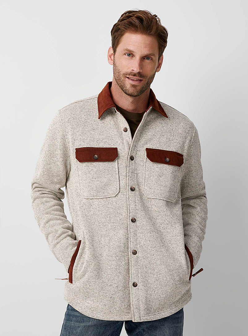 Fleece-lined knit overshirt | Le 31 | | Simons