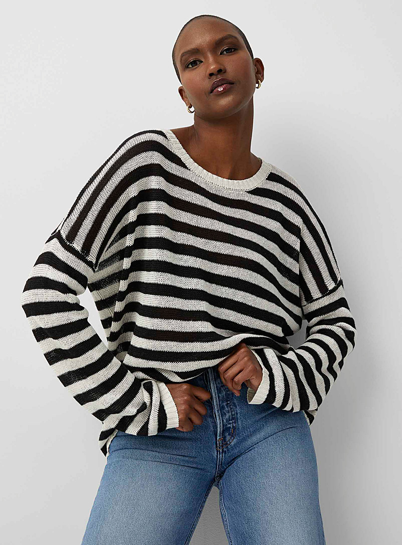 Naomi striped linen sweater | NAÏF 