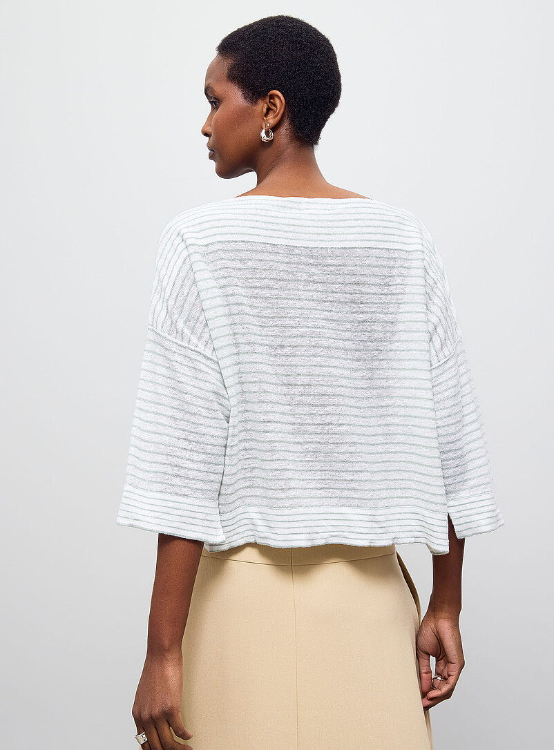 Brooke pure linen striped sweater product image 3