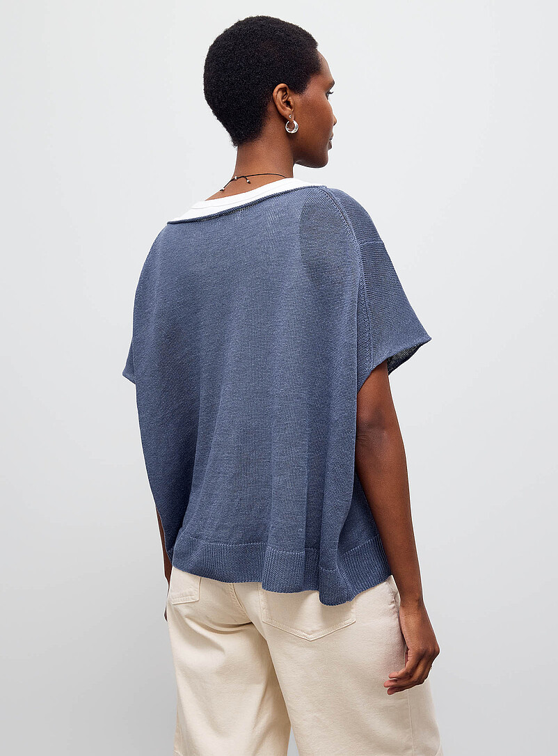 Kimmy pure linen cap-sleeve sweater product image 3