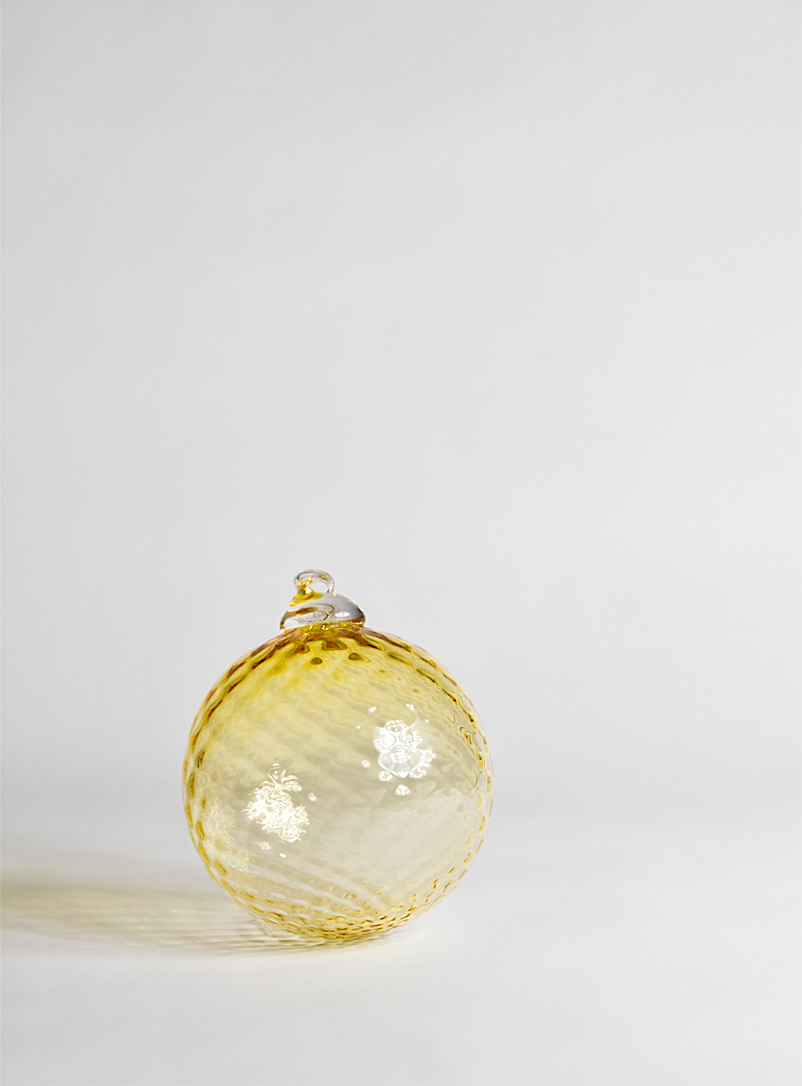 Charlie Larouche VERRE Dark Yellow Colourful jewel Christmas bauble